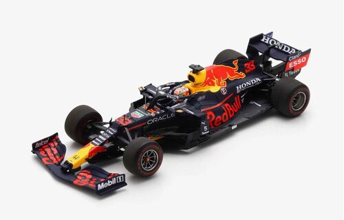 Spark Model S7861 Red Bull Racing Honda RB16B #33 'Max Verstappen' Winner Abu Dhabi GP 2021 F1 World Champion Edition With #1 Board and Pit Board,