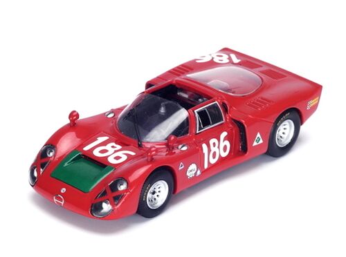 Spark Model S4874 Alfa Romeo 33/2 #186 'Ignazio Giunti - Nanni Galli' 2nd pl Targa Florio 1968 Spark Model S4874 Alfa Romeo 33/2 #186 'Ignazio Giunti - Nanni Galli' 2nd pl Targa Florio 1968